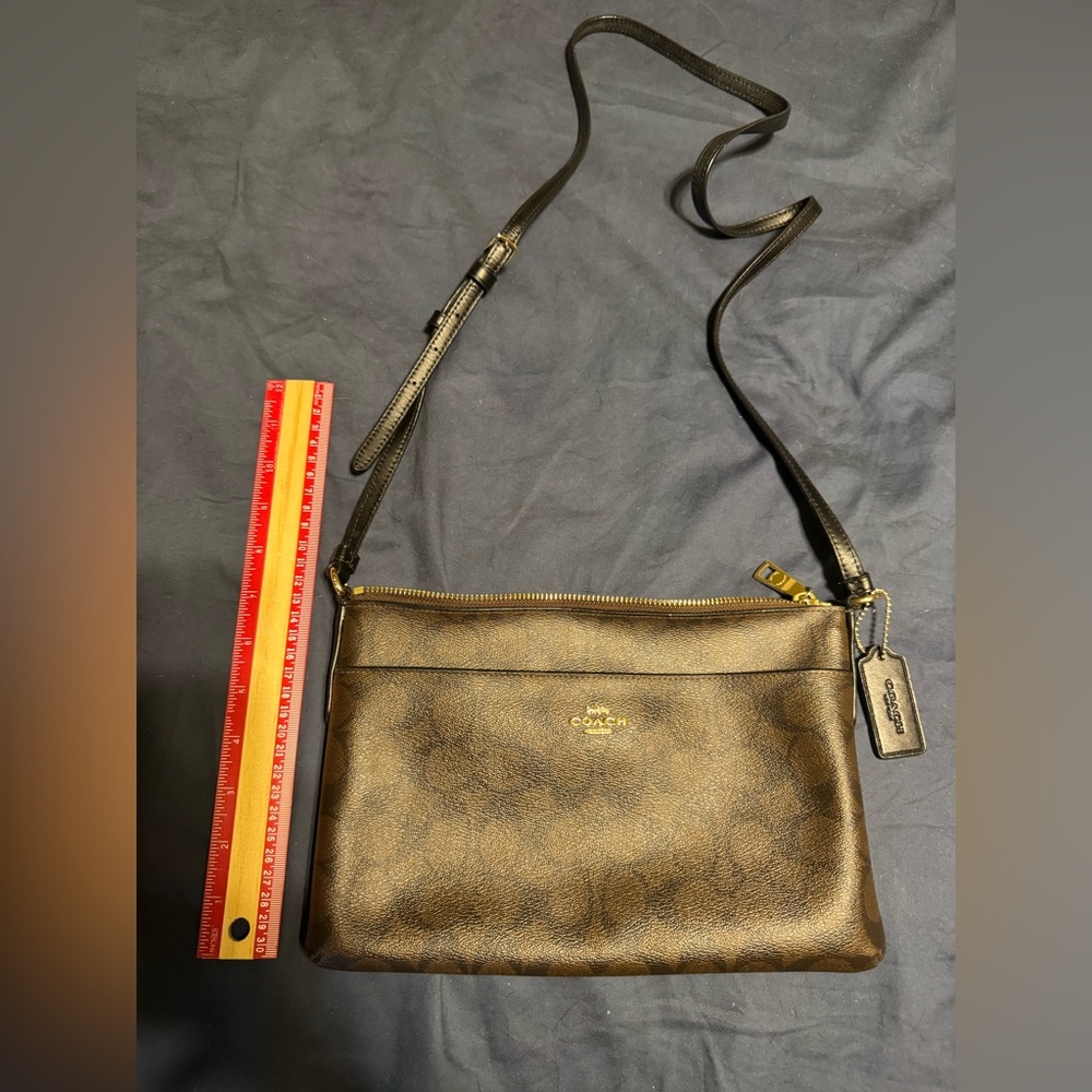 Coach Dark Brown Leather Crossbody Bag